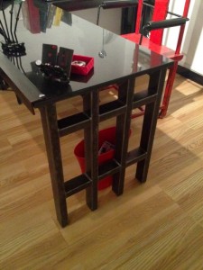 Custom desk metal and granite